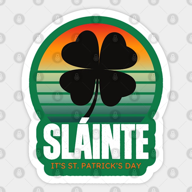 COLORFUL ILLUSTRATIVE RETRO GAELIC SLAINTE Sticker by Lolane